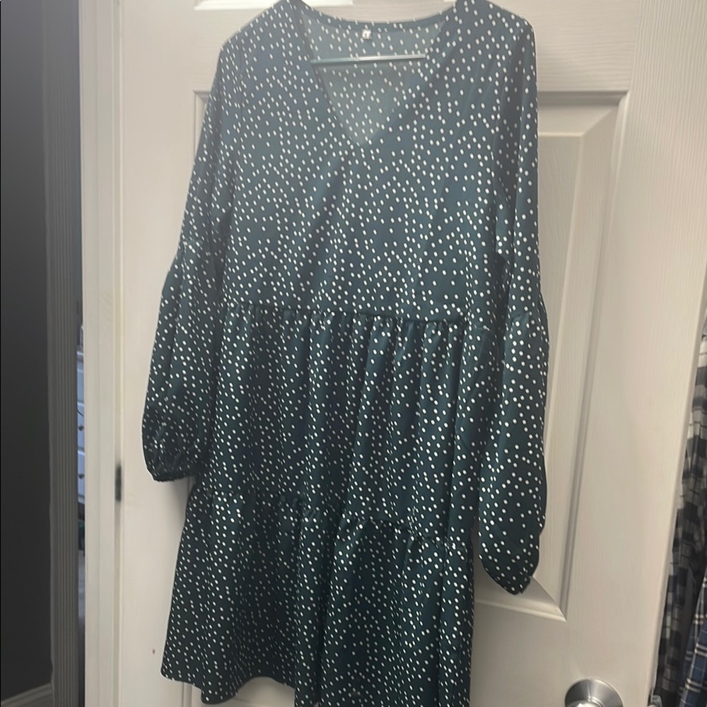 Teal Polka Dot Dress